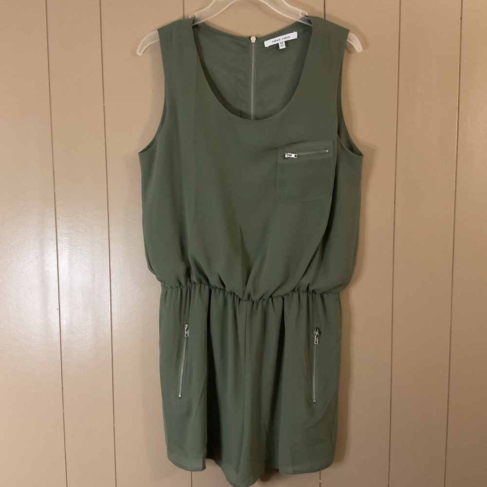 NAKED ZEBRA SHORT ROMPER OLIVE GREEN SIZE MEDIUM